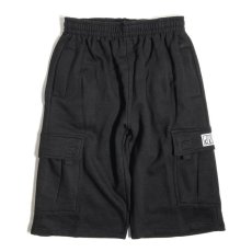 画像1: PRO CLUB Fleece Cargo Shorts - Black (1)