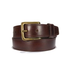 画像1: Carhartt USA Hamilton Leather Belt - Dark Brown (1)