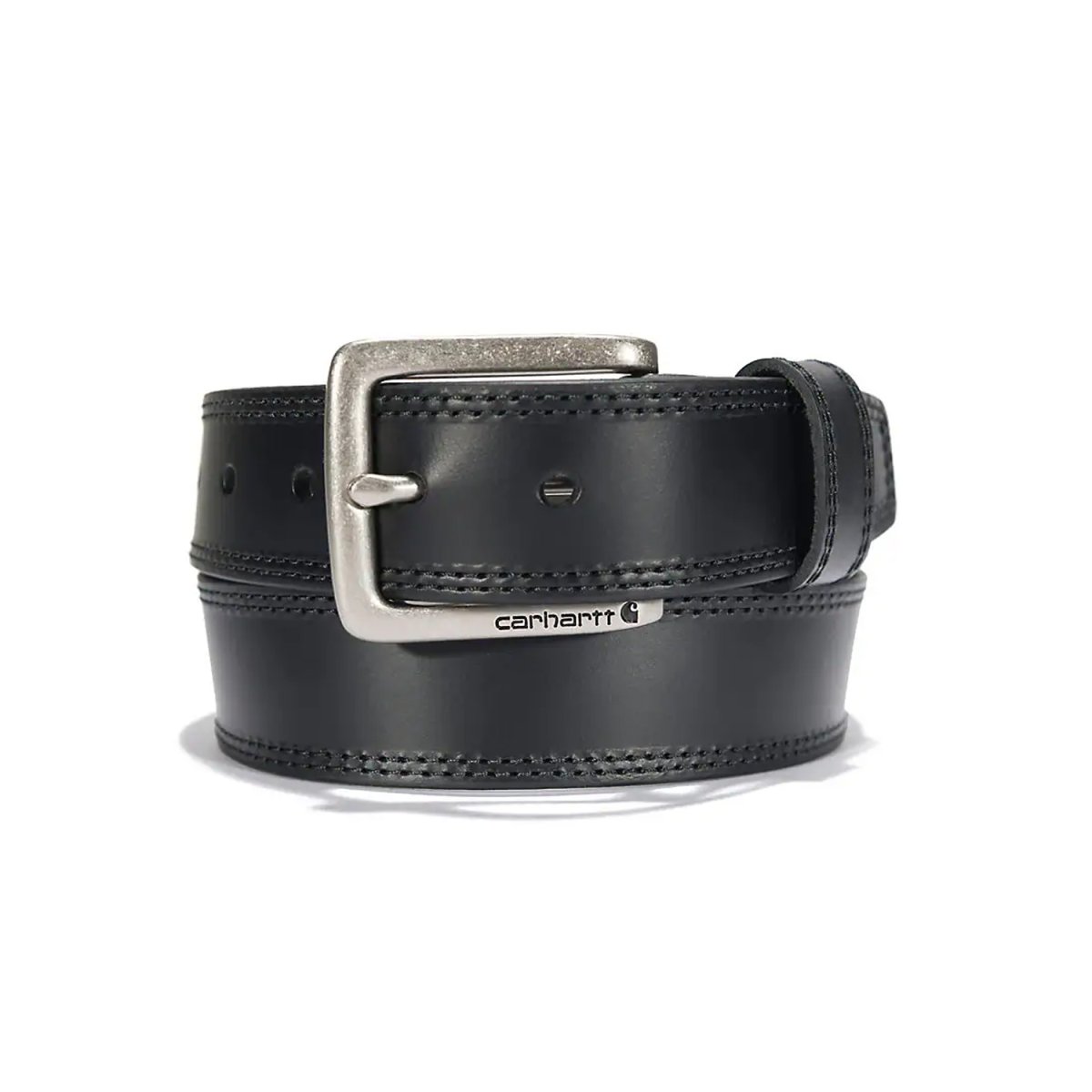画像1: Carhartt USA Engraved Buckle Leather Belt - Black (1)