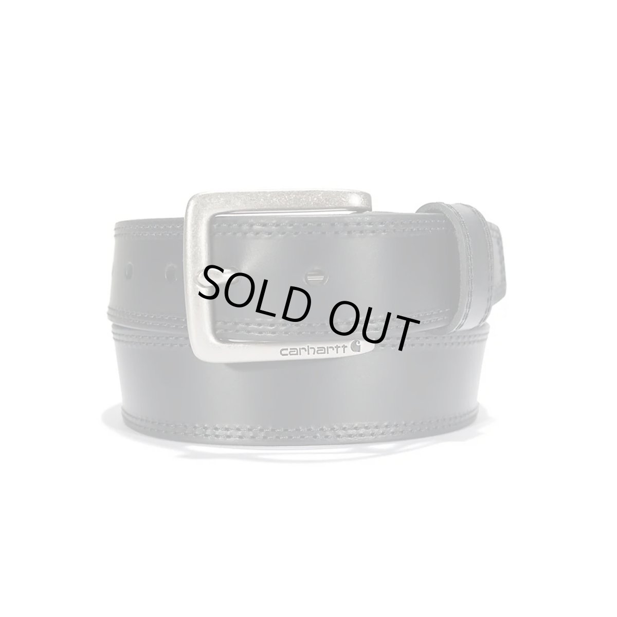 画像1: Carhartt USA Engraved Buckle Leather Belt - Black (1)