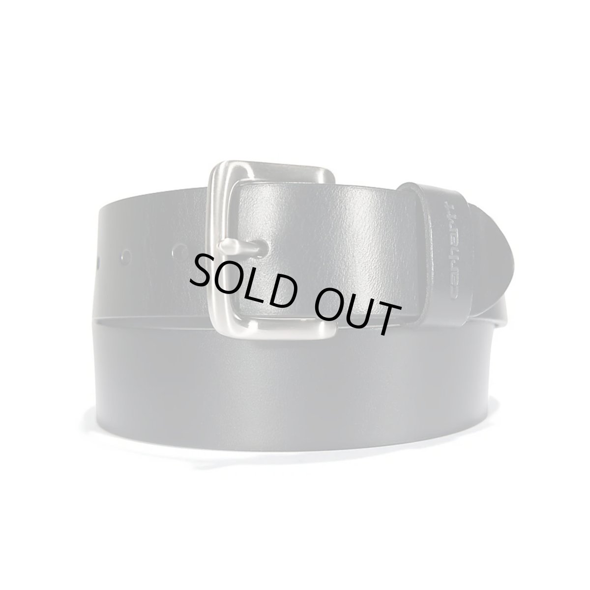 画像1: Carhartt USA Bridle Leather Classic Buckle Belt - Black (1)