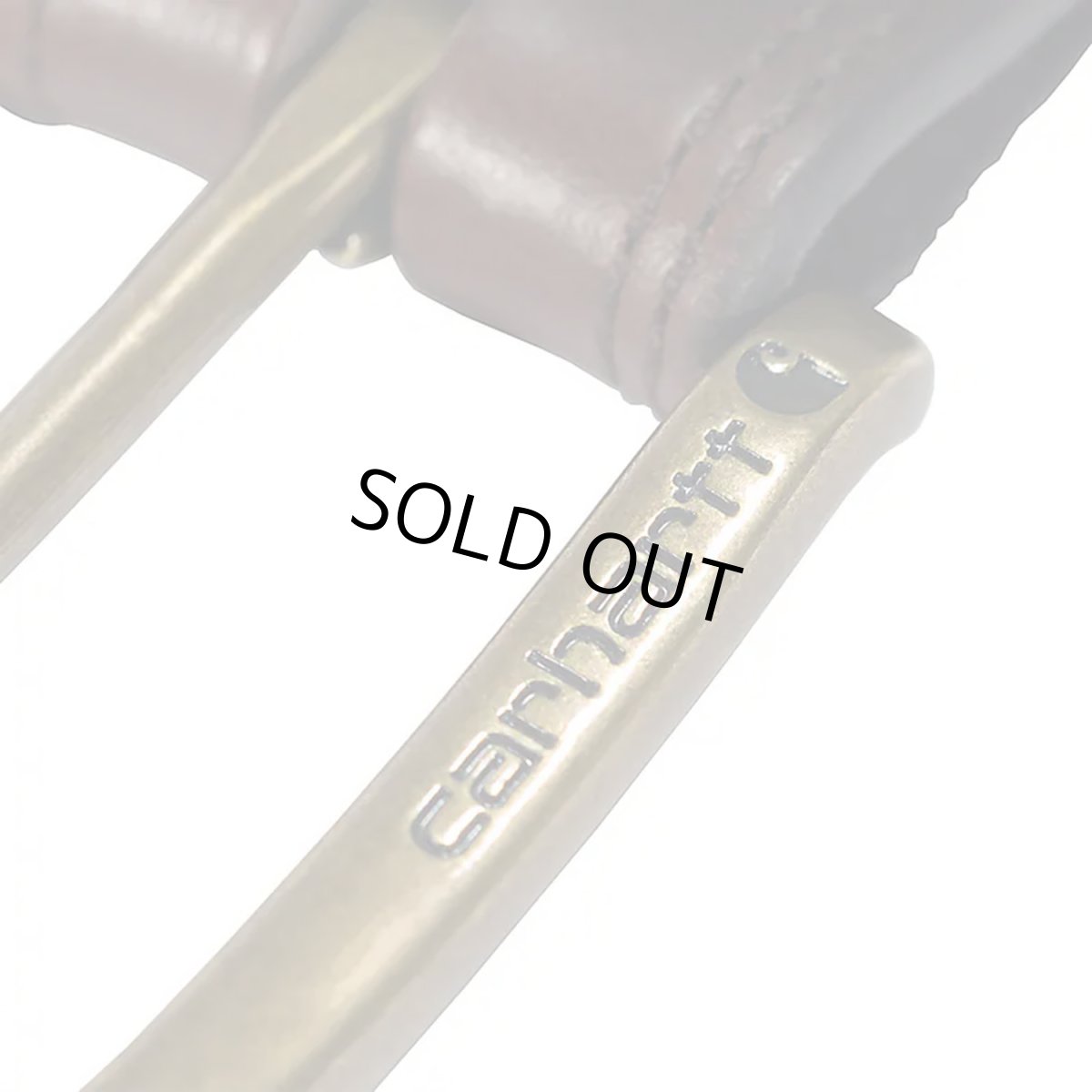 画像3: Carhartt USA Engraved Buckle Leather Belt - Dark Brown (3)