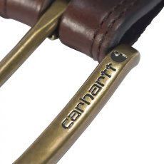 画像3: Carhartt USA Hamilton Leather Belt - Dark Brown (3)