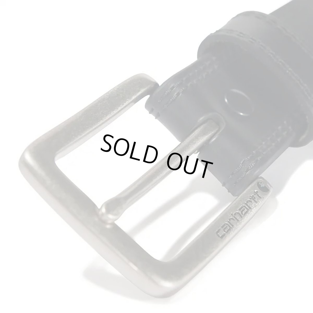 画像2: Carhartt USA Engraved Buckle Leather Belt - Black (2)