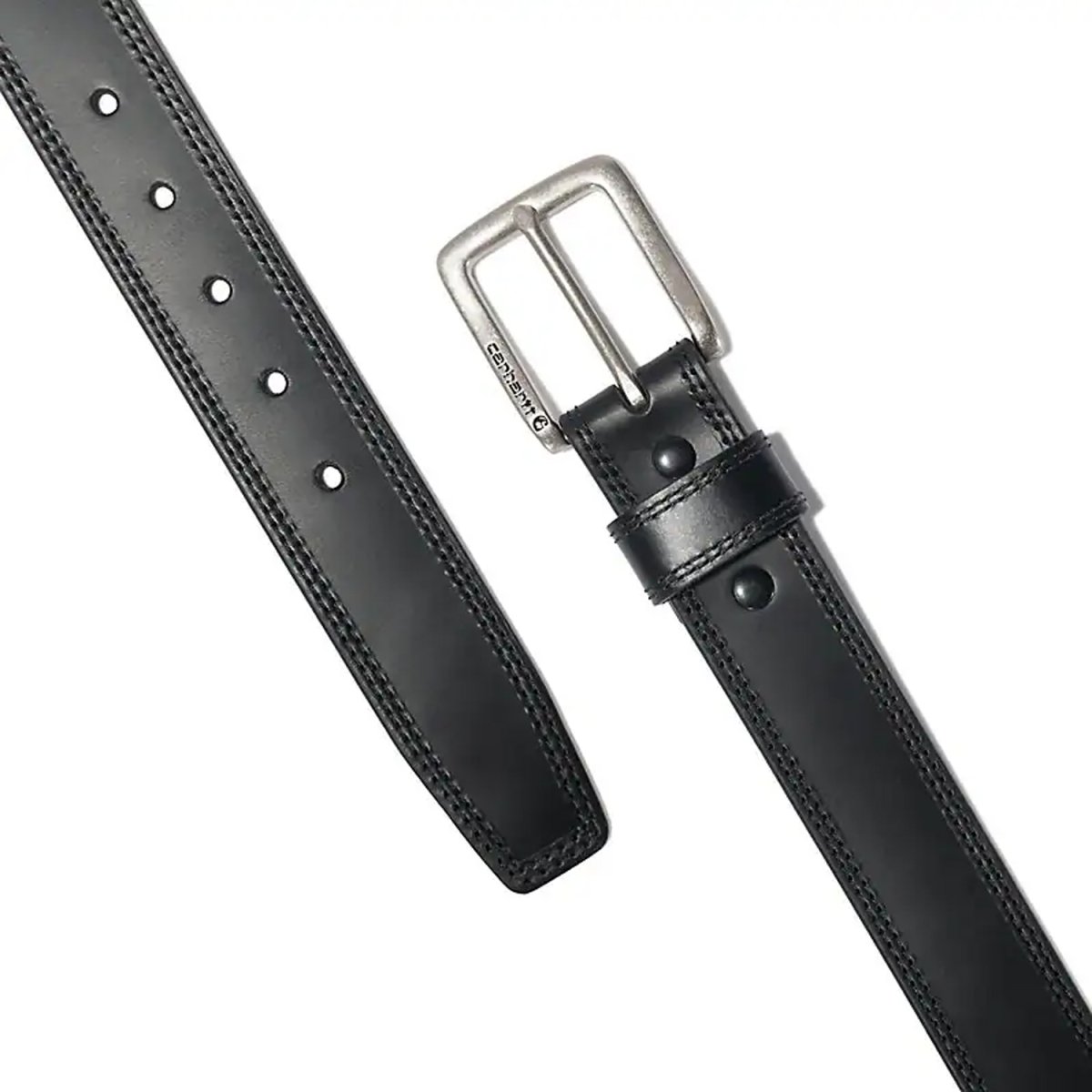 画像4: Carhartt USA Engraved Buckle Leather Belt - Black (4)