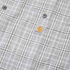 画像3: Carhartt USA Relaxed Fit Lightweight S/S Plaid Shirts - Carhartt Gray (3)