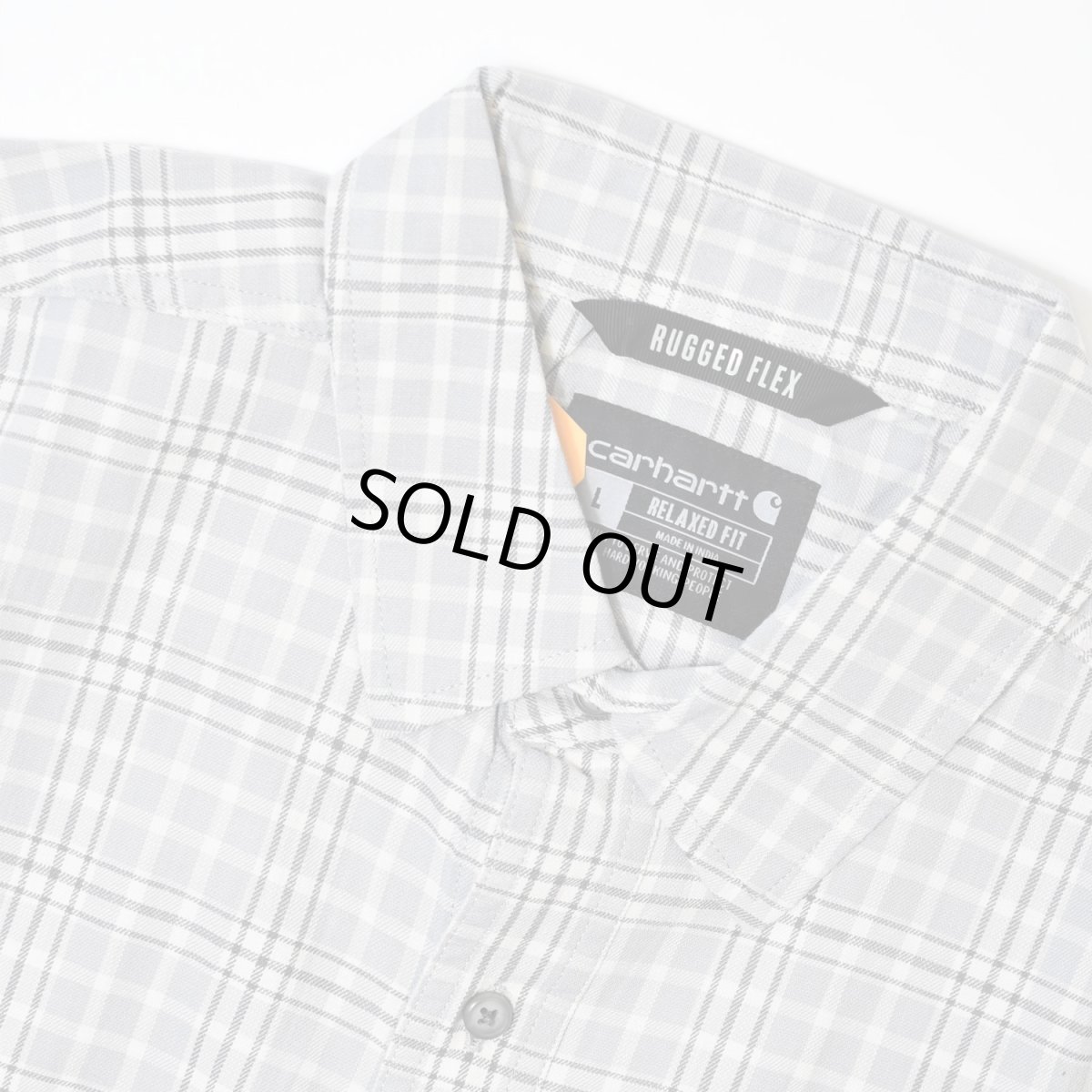 画像2: Carhartt USA #106745 Relaxed Fit Lightweight S/S Plaid Shirts - Carhartt Gray (2)