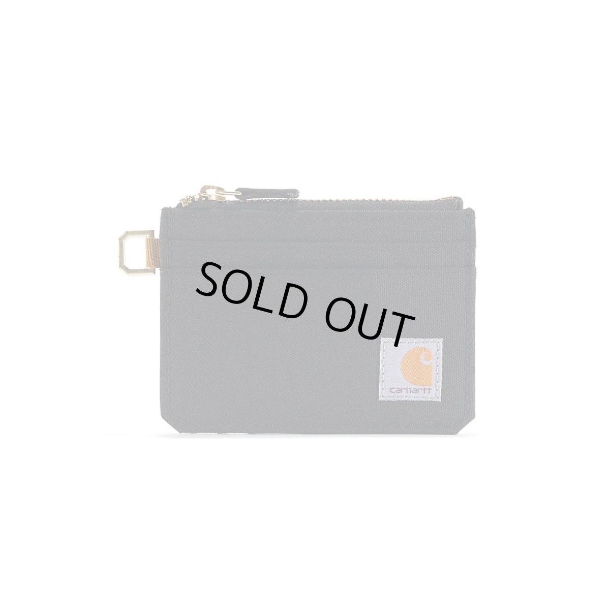 画像1: Carhartt USA Nylon Duck Zippered Card Keeper Wallet - Black (1)