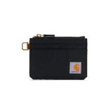 画像1: Carhartt USA Nylon Duck Zippered Card Keeper Wallet - Black (1)