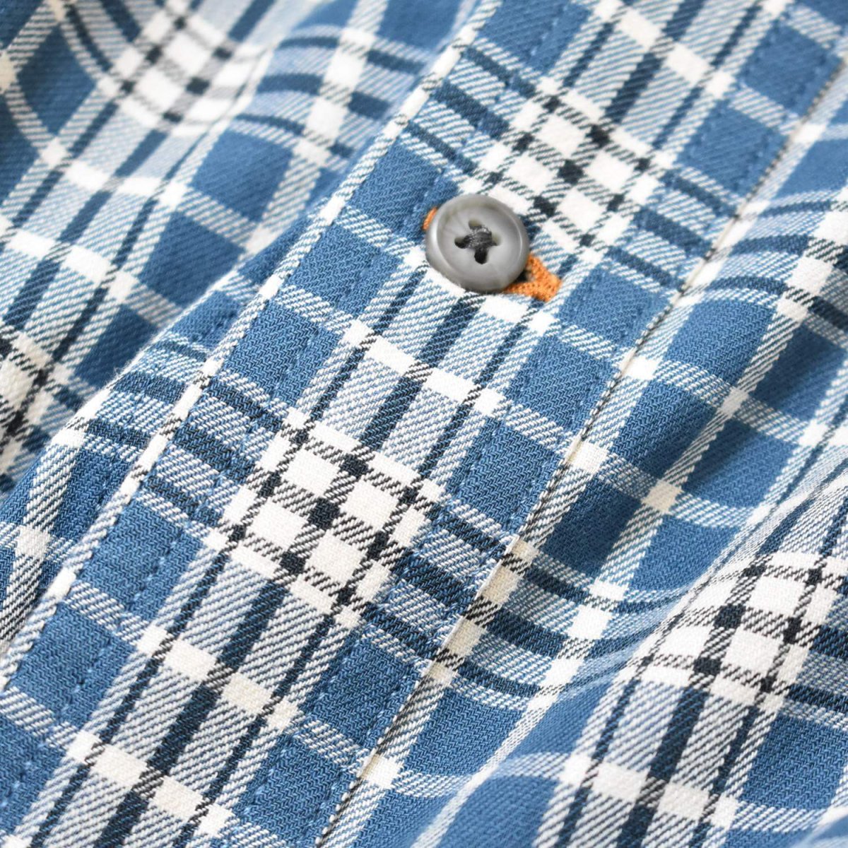 画像4: Carhartt USA Relaxed Fit Lightweight S/S Plaid Shirts - Storm Blue (4)
