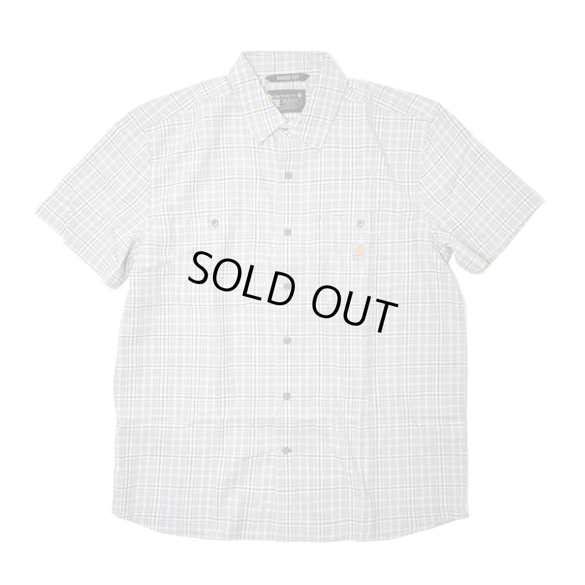 画像1: Carhartt USA #106745 Relaxed Fit Lightweight S/S Plaid Shirts - Carhartt Gray (1)