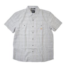 画像1: Carhartt USA Relaxed Fit Lightweight S/S Plaid Shirts - Carhartt Gray (1)