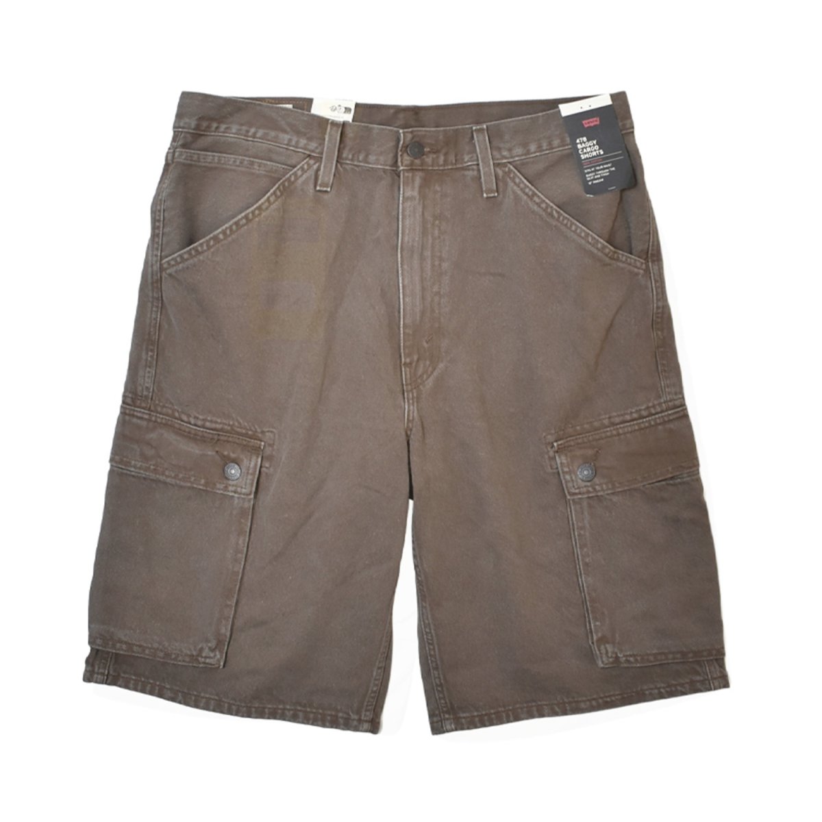 画像1: Levi's 478 Baggy Cargo Shorts - Brown (1)