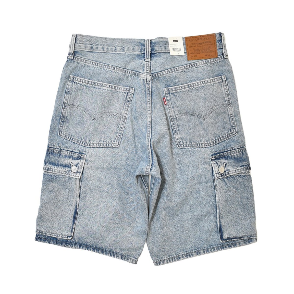 画像2: Levi's 478 Baggy Cargo Shorts - Light Indigo (2)