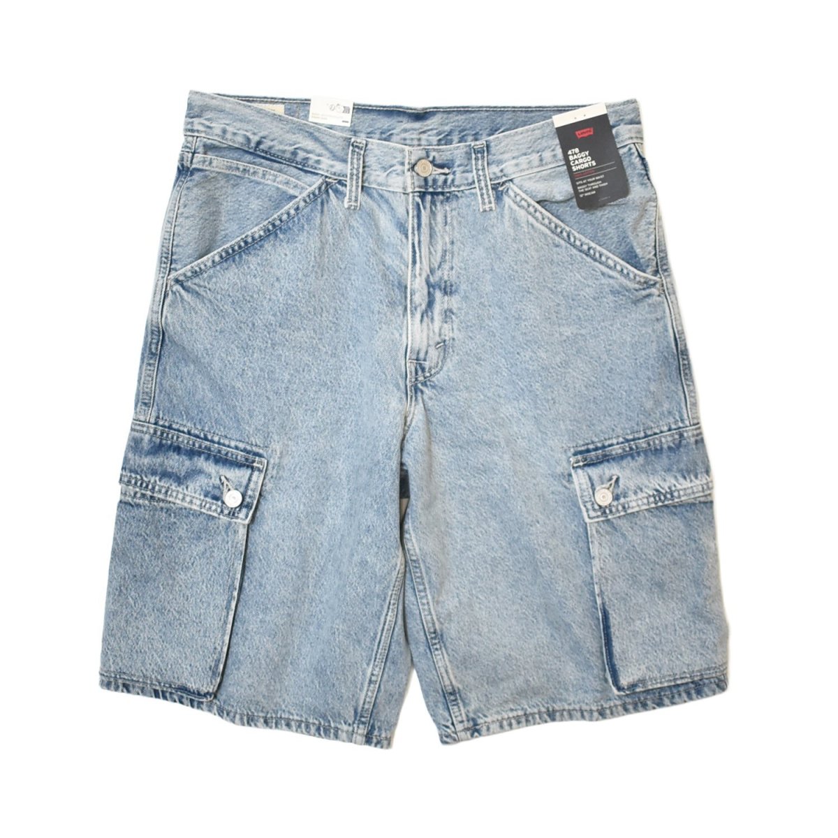 画像1: Levi's 478 Baggy Cargo Shorts - Light Indigo (1)