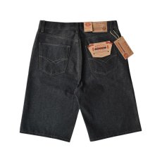 画像1: Kno-betta Baggy Denim Shorts - Raw Black (1)