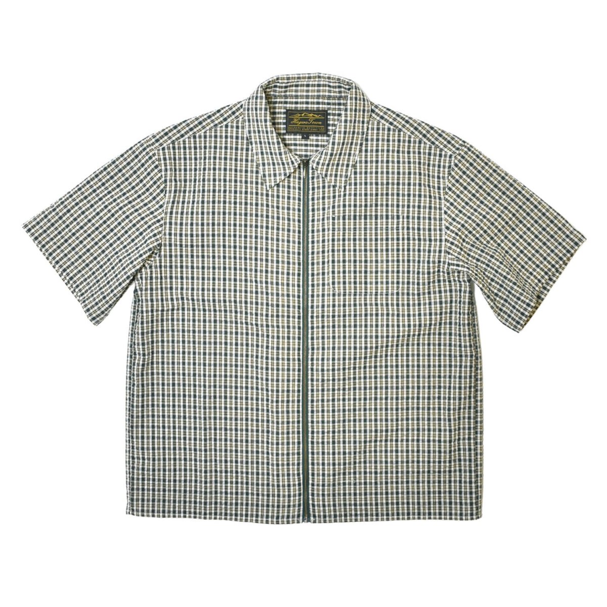 画像1: Hagerstown S/S Full Zip Check Shirts - Spruce (1)