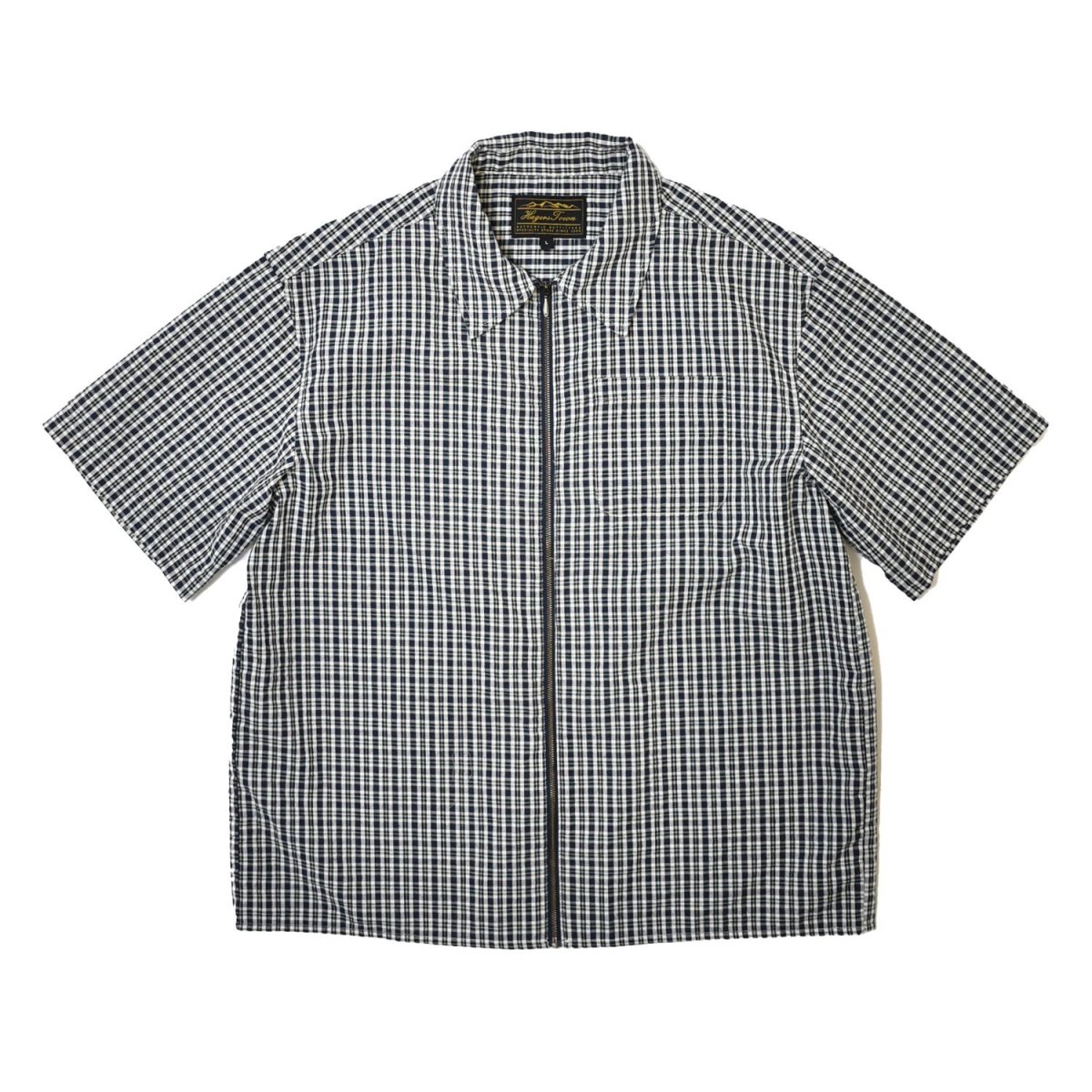 画像1: Hagerstown S/S Full Zip Check Shirts - Ink (1)