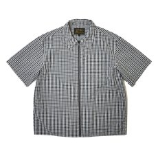 画像1: Hagerstown S/S Full Zip Check Shirts - Ink (1)