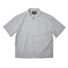 画像1: Hagerstown S/S Full Zip Check Shirts - Pearl (1)