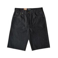 画像2: Kno-betta Baggy Denim Shorts - Raw Black (2)