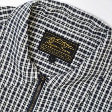画像2: Hagerstown S/S Full Zip Check Shirts - Ink (2)