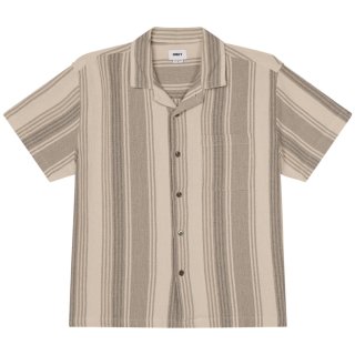 OBEY トレス S/S ウーブン シャツ セピア メンズ レディース 半袖シャツ OBEY OBEY（サイズ（S⁄M⁄L）M）（カジュアルシャツ｜トップス