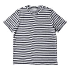 画像1: Old Navy Jacquard Stripe Tee - WhiteｘNavy (1)