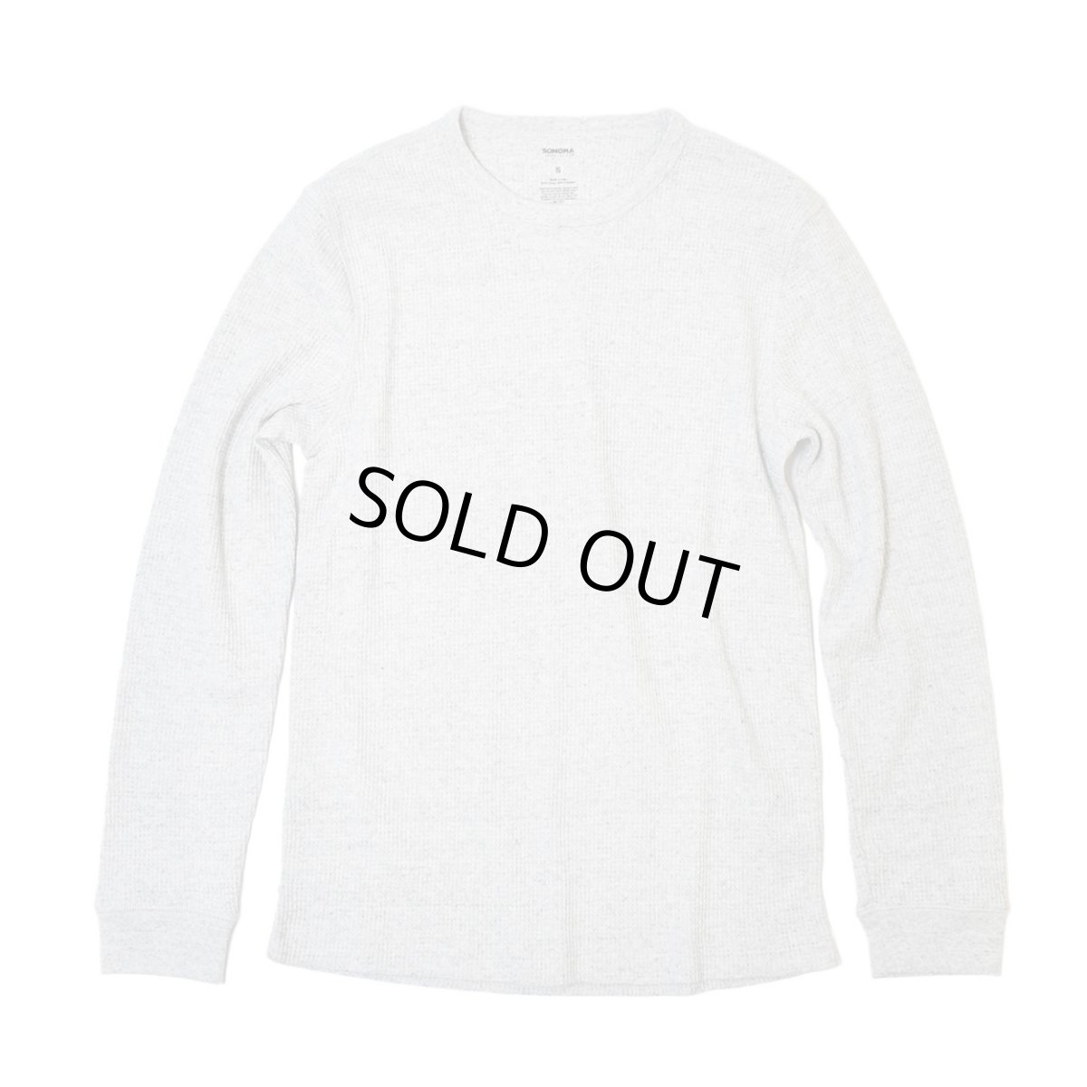 画像1: Sonoma Goods L/S Essential Waffle Thermal - Grey Heather (1)