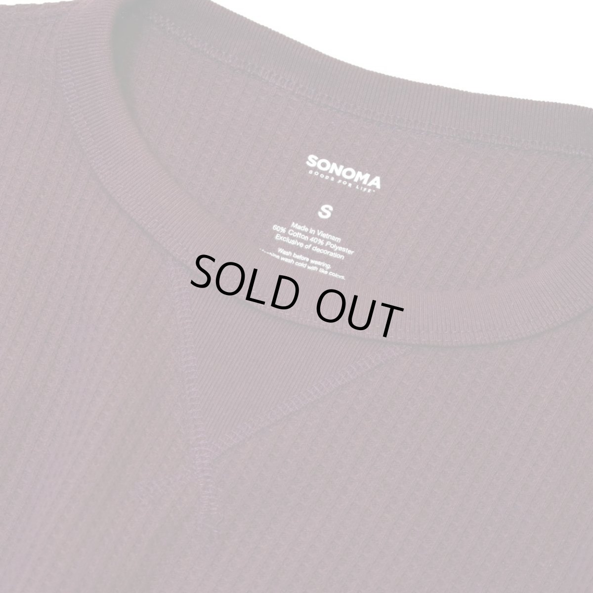 画像2: Sonoma Goods L/S Essential Waffle Thermal - Plum (2)