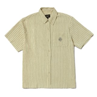 HUF ヘビ柄 ジップアップポロシャツ グレー系 HUF（ハフ） 全3色 ハーフジップポロシャツ HUF HUF OS ZIP POLO 半袖