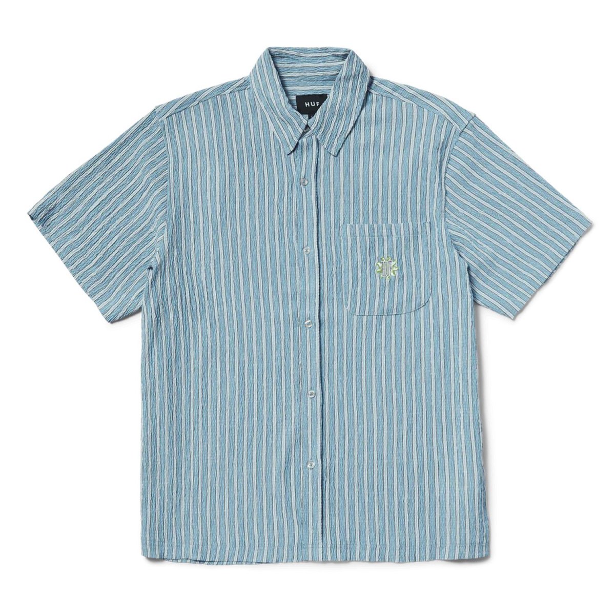 画像1: HUF Apollo Striped S/S Shirts - Pool Blue (1)