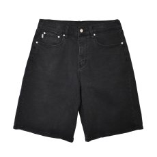画像1: PRO CLUB Heavyweight Baggy Fit Denim Shorts - Black (1)