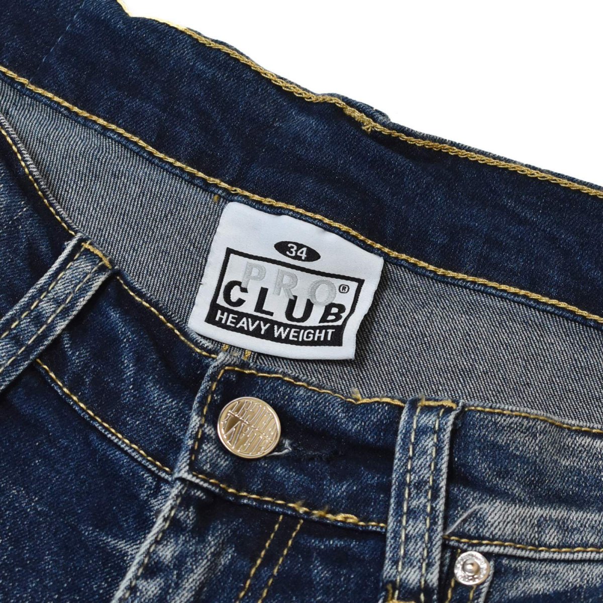 画像3: PRO CLUB Heavyweight Baggy Fit Denim Shorts - Dark Stonewash (3)