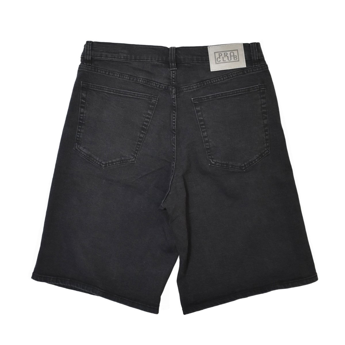 画像2: PRO CLUB Heavyweight Baggy Fit Denim Shorts - Black (2)