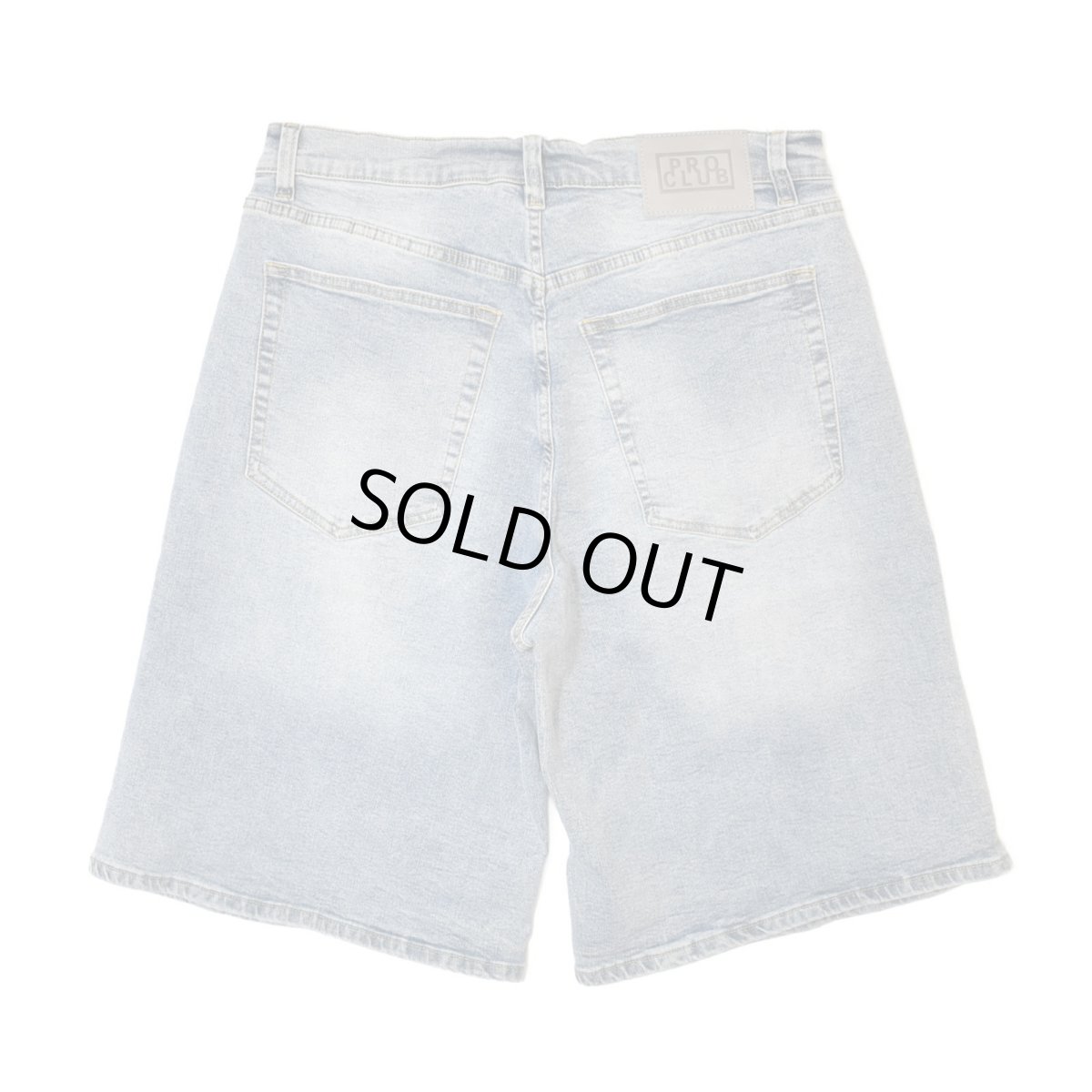 画像2: PRO CLUB Heavyweight Baggy Fit Denim Shorts - Light Stonewash / プロクラブ ヘビーウェイト バギーフィット デニムショーツ (2)
