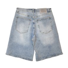 画像2: PRO CLUB Heavyweight Baggy Fit Denim Shorts - Light Stonewash (2)