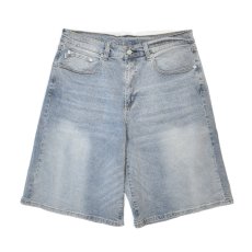 画像1: PRO CLUB Heavyweight Baggy Fit Denim Shorts - Light Stonewash (1)