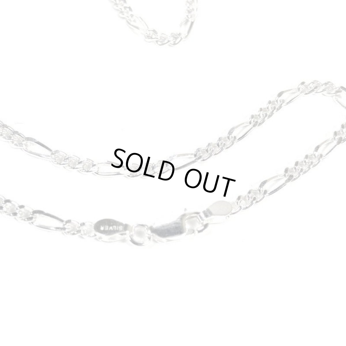 画像3: 925 Sterling Silver 1.5mm Chain Necklace - Figaro (3)