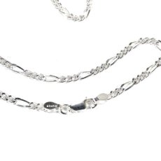 画像3: 925 Sterling Silver 1.5mm Chain Necklace - Figaro (3)