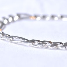 画像3: 925 Sterling Silver 7.5mm Chain Bracelet - Figaro (3)