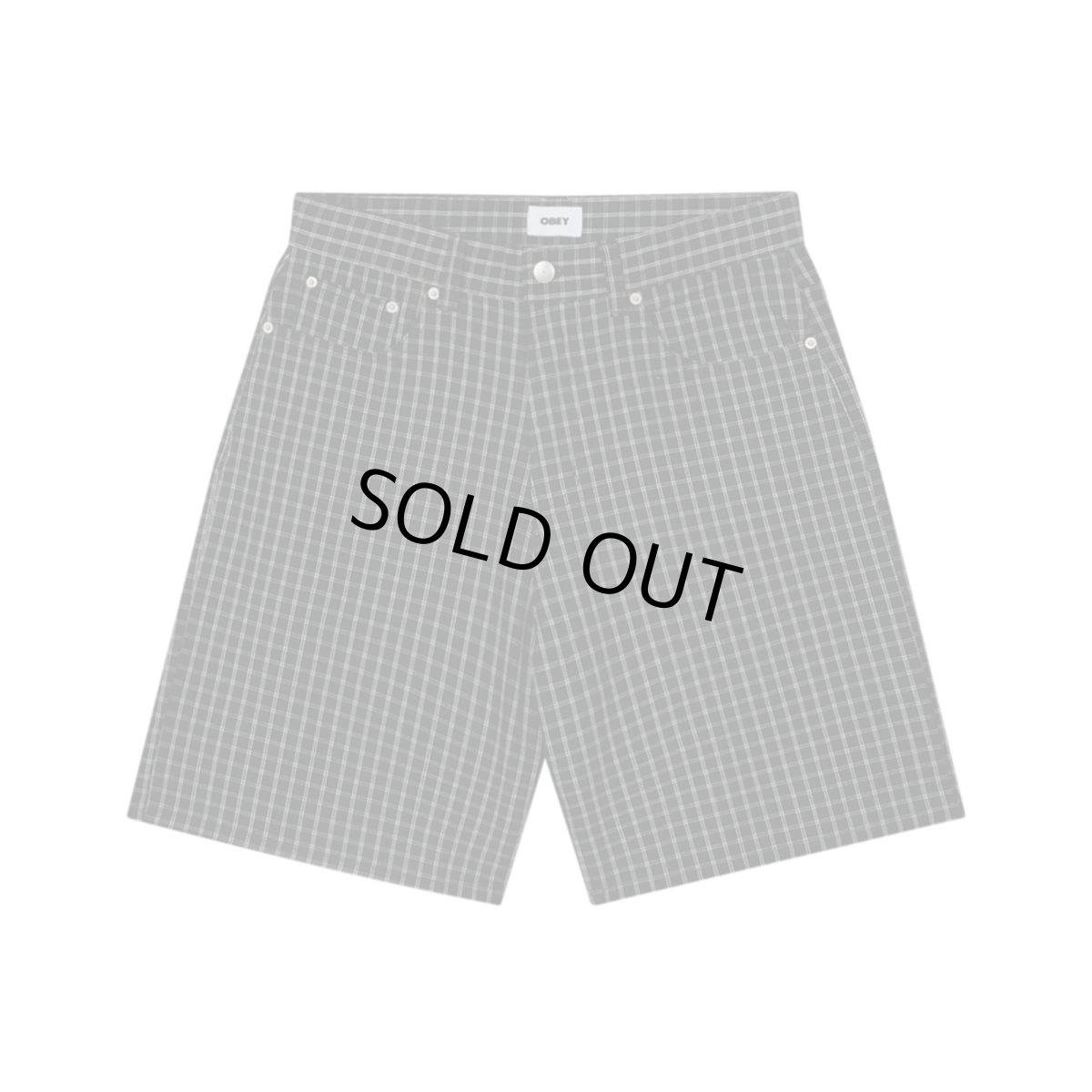 画像1: OBEY Baggy Denim Shorts - Black Multi (1)