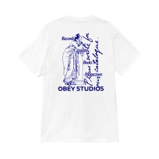 画像1: OBEY Studios Catalogue Tee - White Faded Wash (1)