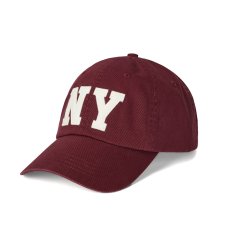 画像1: Polo Ralph Lauren Novelty NY Patch Cap - Red Wine (1)