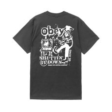 画像1: OBEY Smash The Control Tee - Vintage Black (1)