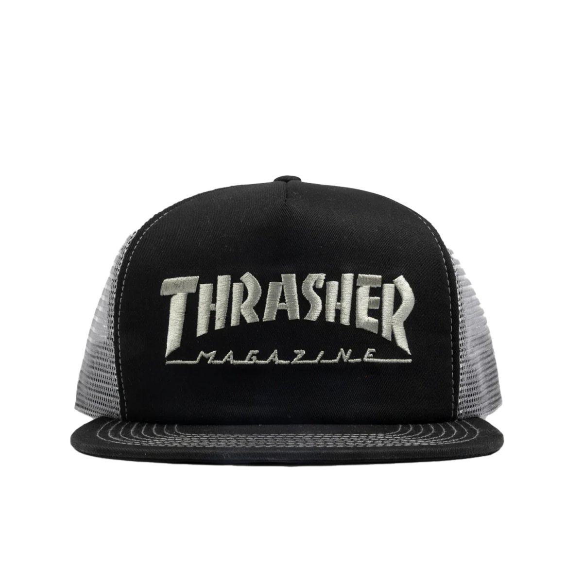 画像1: Thrasher Mag Logo Trucker Hat - Black/Grey (1)