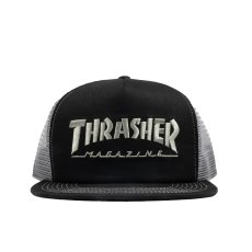 画像1: Thrasher Mag Logo Trucker Hat - Black/Grey (1)