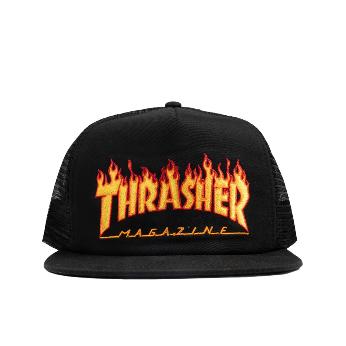 画像1: Thrasher Flame Trucker Hat - Black (1)