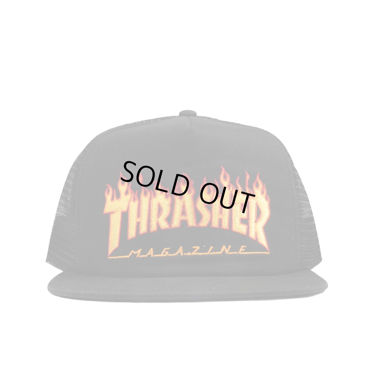 画像1: Thrasher Flame Trucker Hat - Black (1)