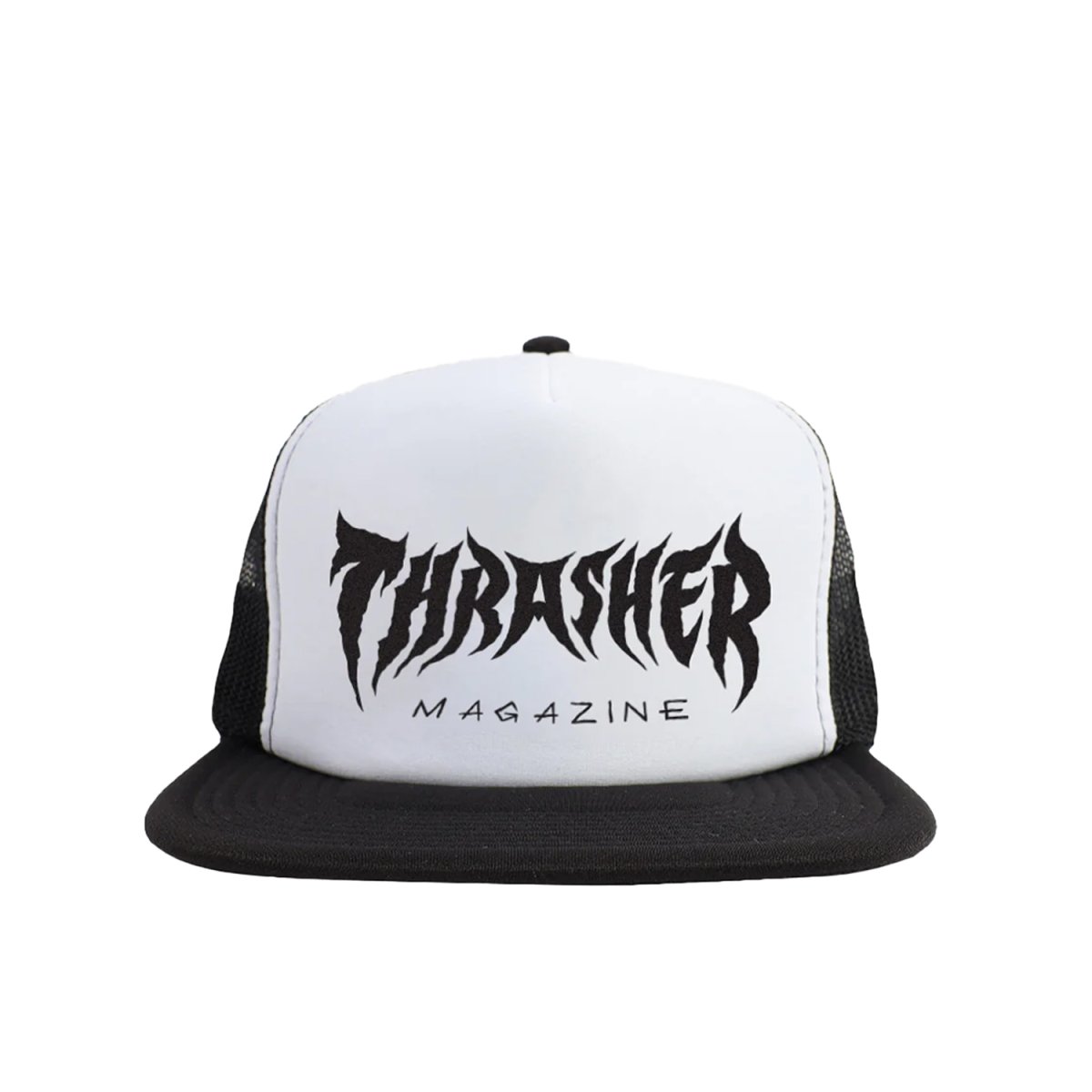 画像1: Thrasher Metal Trucker Hat - Black/White/Black (1)